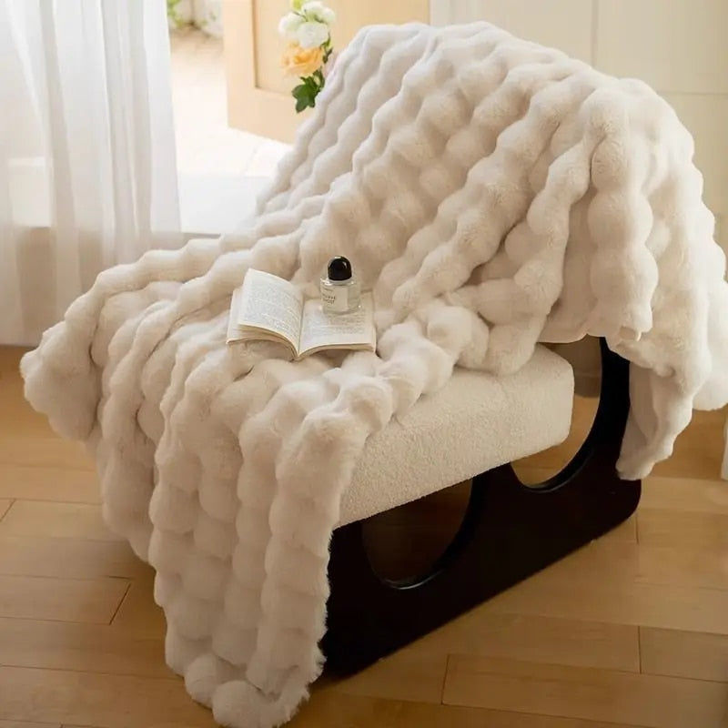 Luxury Rabbit Faux Fur Throw