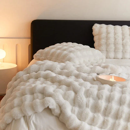 Luxury Rabbit Faux Fur Throw