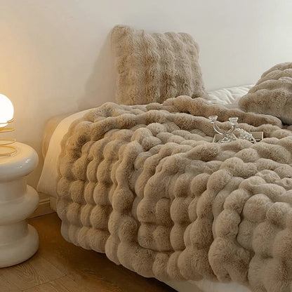Luxury Rabbit Faux Fur Throw