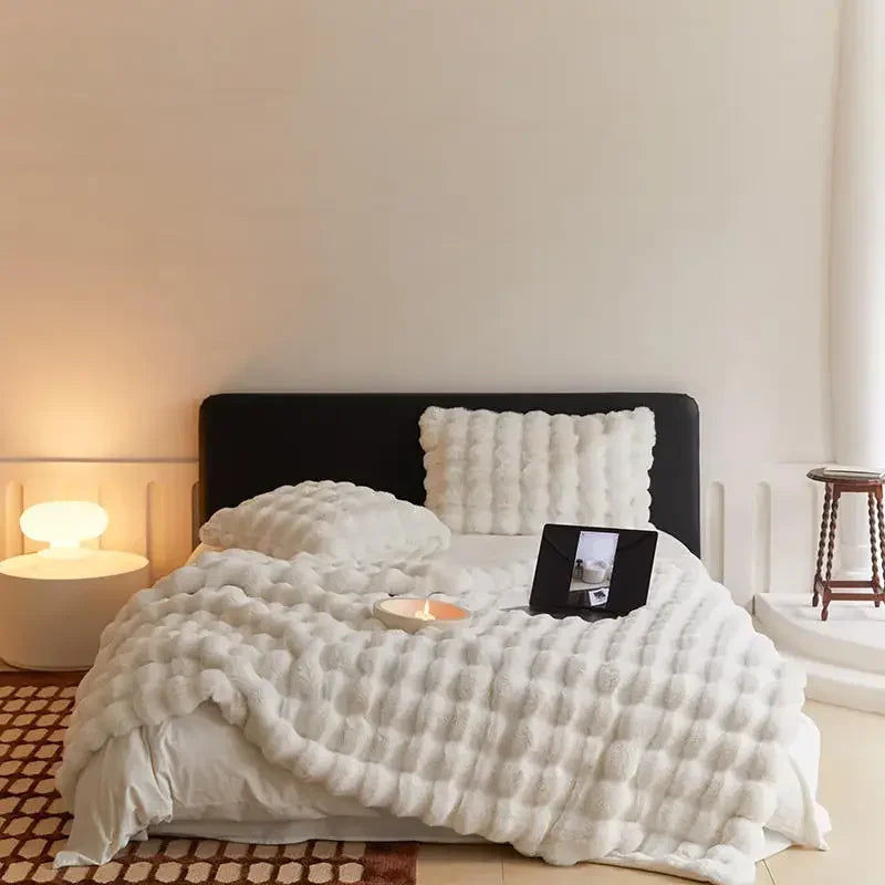 Luxury Rabbit Faux Fur Throw