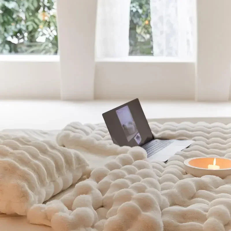Luxury Rabbit Faux Fur Throw