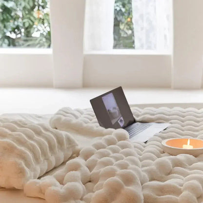 Luxury Rabbit Faux Fur Throw