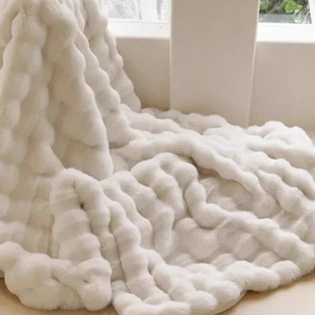 Luxury Rabbit Faux Fur Throw