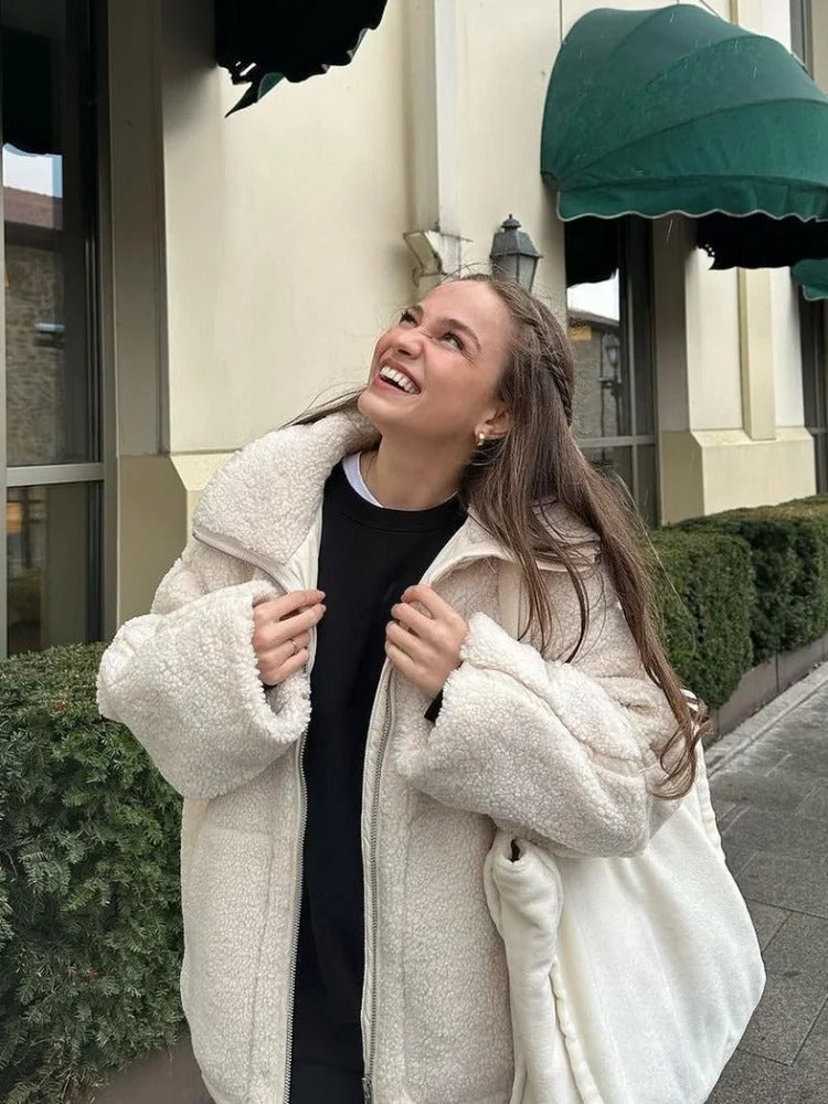 Women Teddy Fleece Jacket