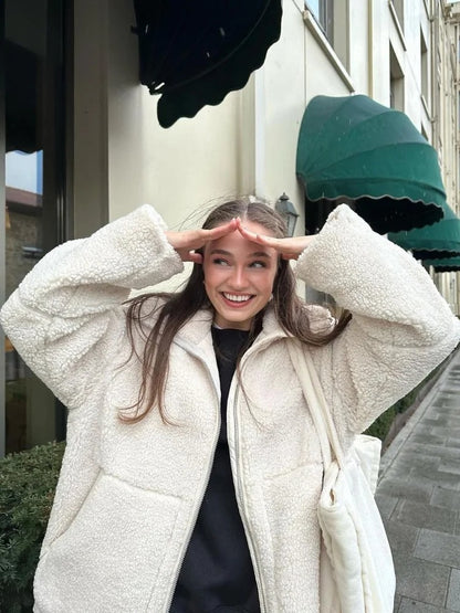 Women Teddy Fleece Jacket