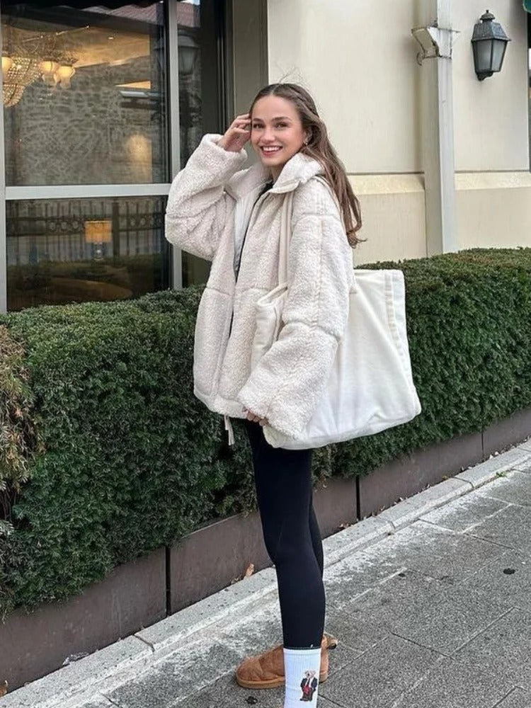 Women Teddy Fleece Jacket